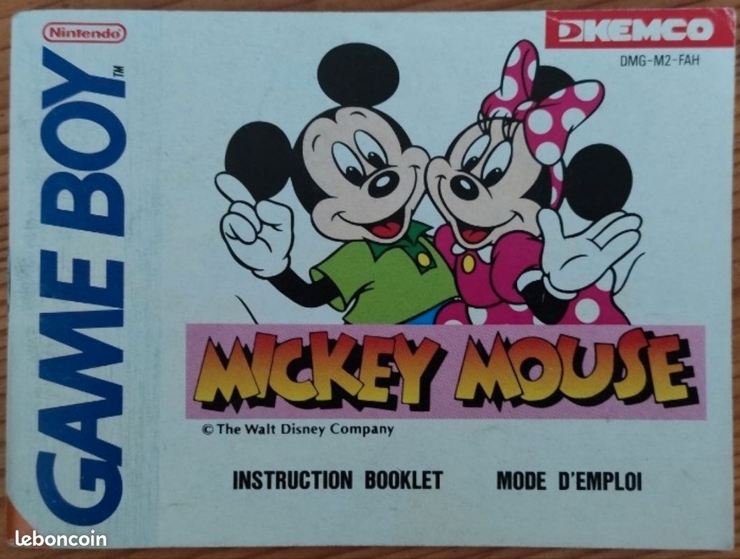 Notice de jeux Mickey mouse Game Boy fat (image 1)