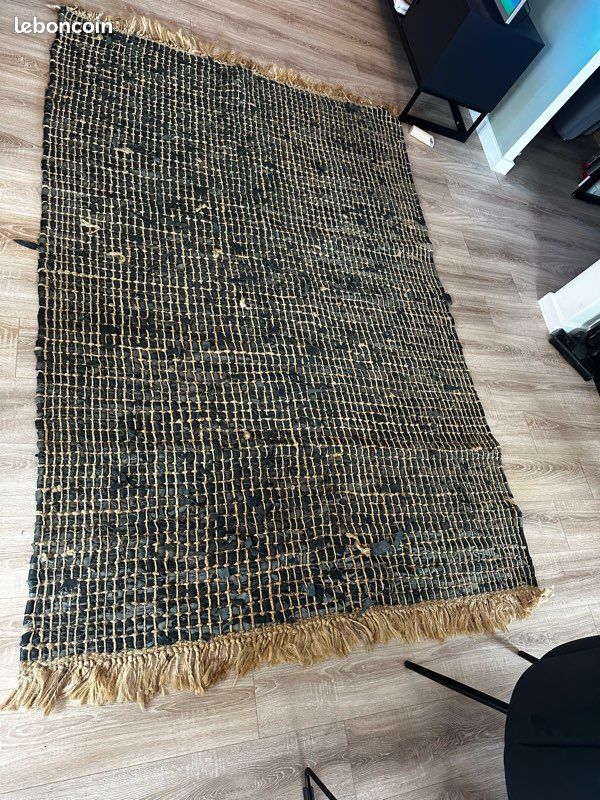 Tapis cuir tressé maison du monde (image 1)
