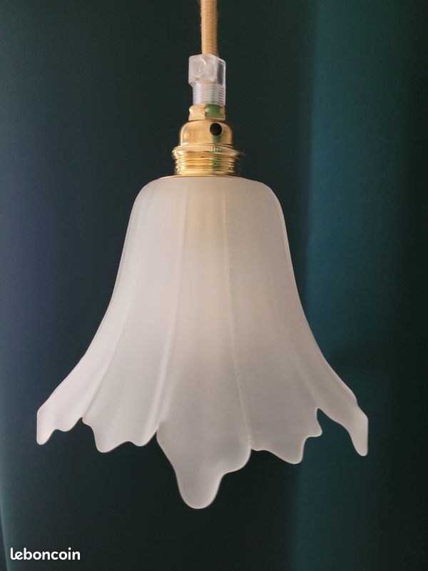 Baladeuse en verre givré drapé (image 4)