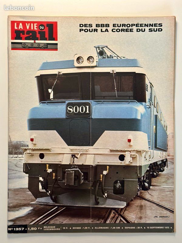 Magazine LA VIE DU RAIL, numéro 1357, 10 septembre 1972 (image 1)
