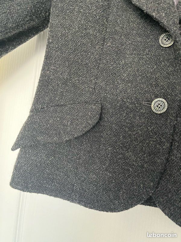 Veste taille 38. Marque weinberg. Ceinture et col en fourrure synthétique amovibles (image 5)