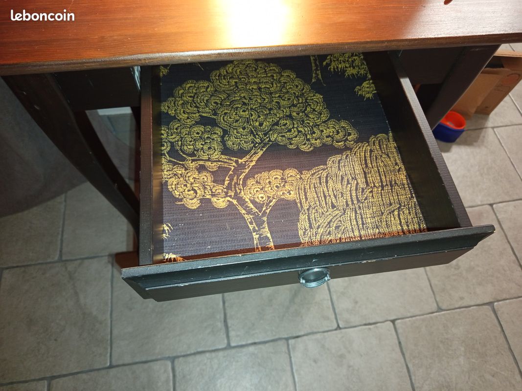 Console noire et dessus bois (image 3)