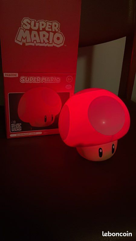 Lampe veilleuse Mario Champignon Super Mario Bros Paladone 12 cm de haut neuve en boite sans fil (image 3)