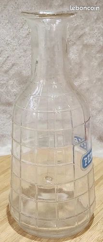 Ancienne carafe publicitaire PERNOD FILS en verre de FLORENT LYON croix suisse (image 9)