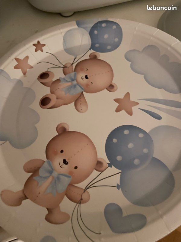 Déco Anniversaire Ours – Ballons, Banderole, Chapeau, Nappe – Set Complet Pour Garçon Ou Fille