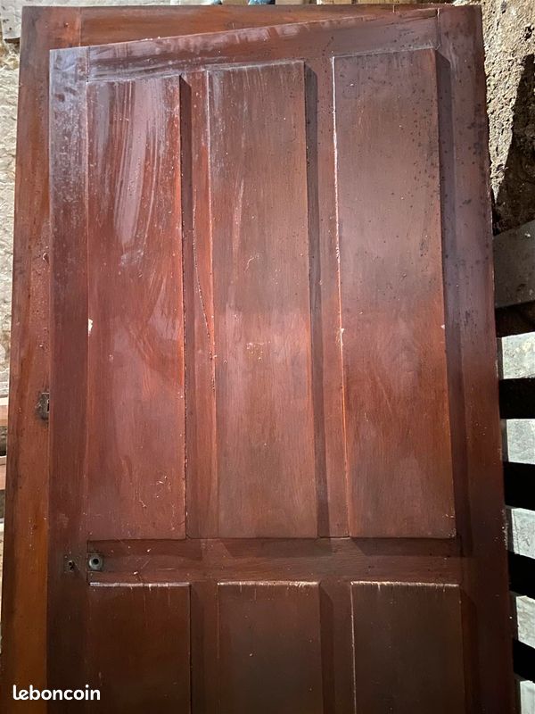 Porte d'entrée ancienne avec bâti et imposte (image 4)