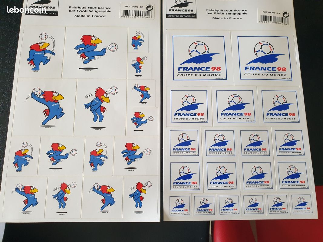Grand Autocollant France 98 – Coupe Du Monde De Football – Officiel