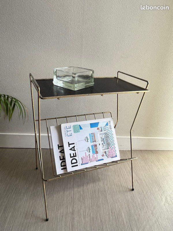 Sellette dorée / bout de canapé/ Table d’appoint vintage (image 11)