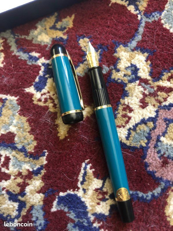 Parure Waterman Stylo Plume + Stylo Bille - Année 2002, Couleur Noire Résine - Occasion Peu Utilisée