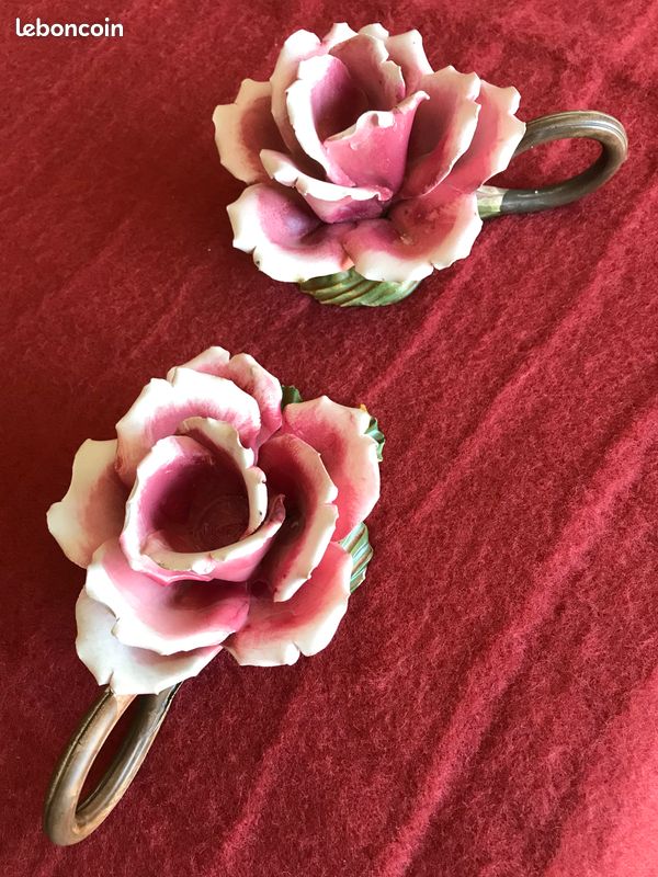 Duo de roses en biscuit (image 1)