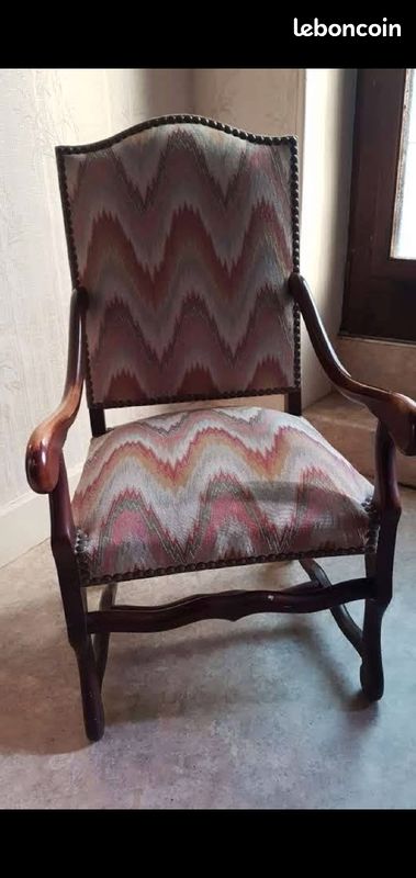 Fauteuil ancien chêne massif (image 1)