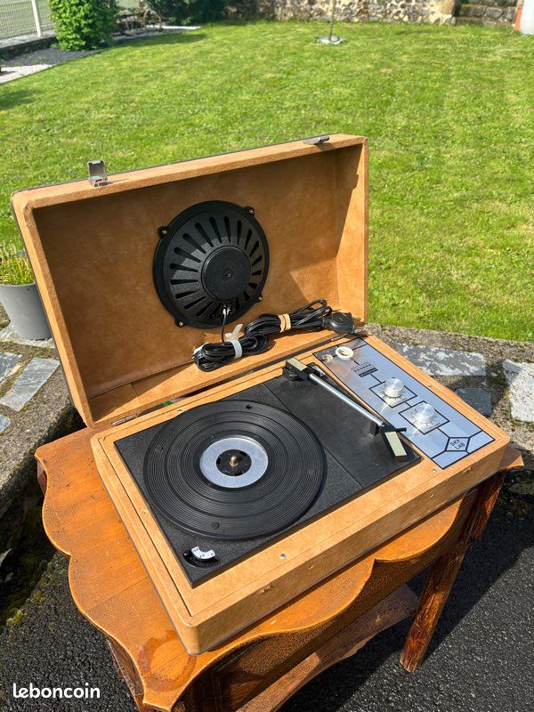 Vintage Lansay Sounds Électrophone Tourne Disque 33/45 Tours