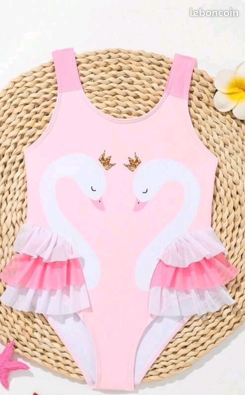 Maillots De Bain Une-pièce Femme Mignon Flamant Rose Et Fleurs