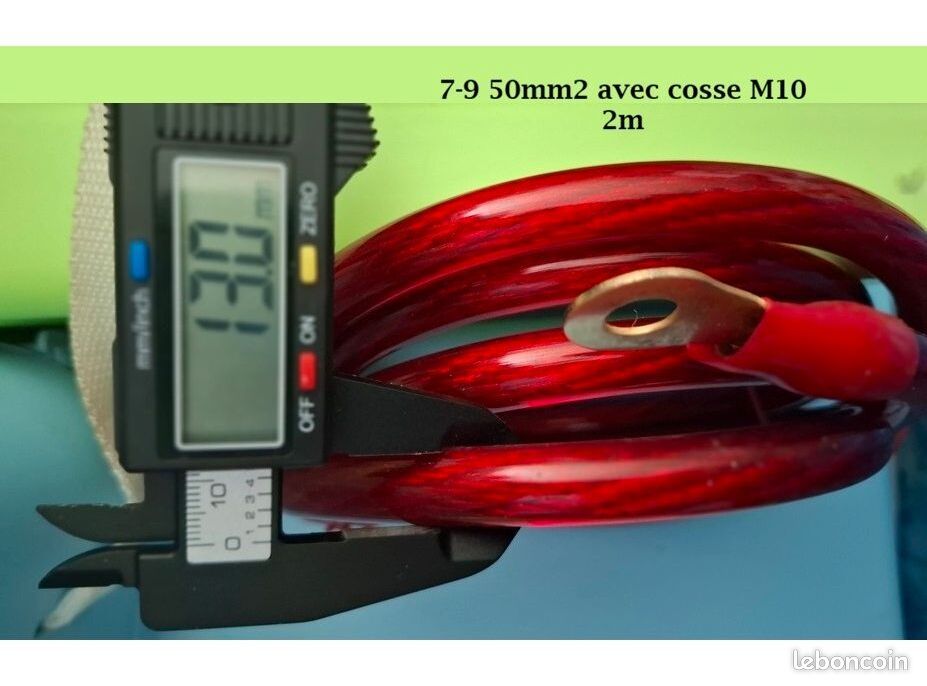 MESBRICO - Câbles de raccordement Rouge/Noir pour Batterie - Neufs O_261 (image 7)