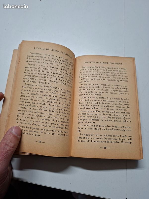 3096: Mes recettes de cuisine electrique 1939 Dumont Lespine livre ancien ALS Thom (image 5)