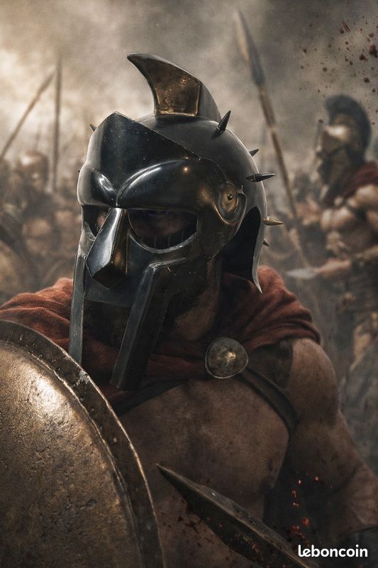 Gladiateur . Casque noir à pointes (image 9)