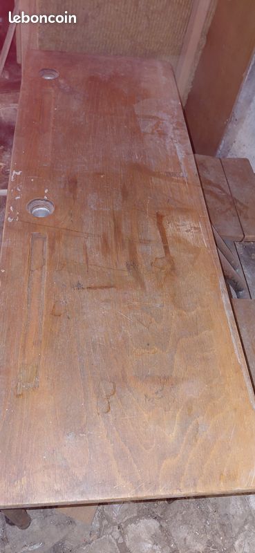 Banc d'école ancien (image 5)