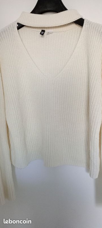 Pull à mailles écru h &m (image 6)
