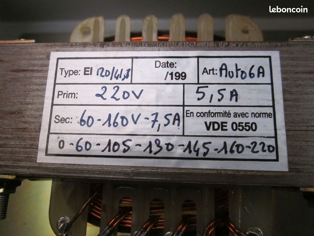 Variateur de vitesse par autotransfo 5 vitesses 220 volts 6 Amp. France Air (image 5)
