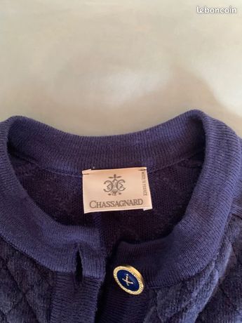 Veste Longue Manches Courtes Chassagnard - Taille 46 - Made In France - Occasion