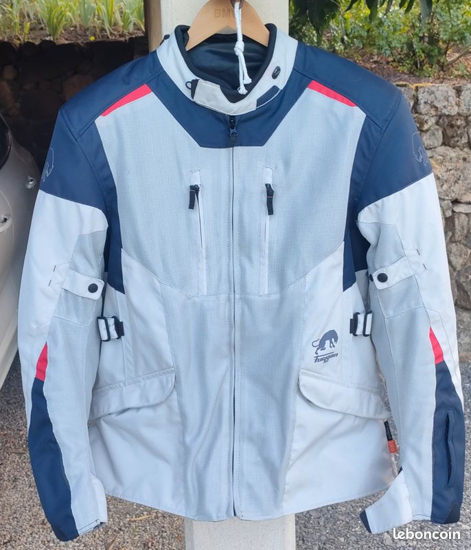 Dafy Moto Dorsale Furygan D3o Furygan Veste Brooks Gris Clair Bleu