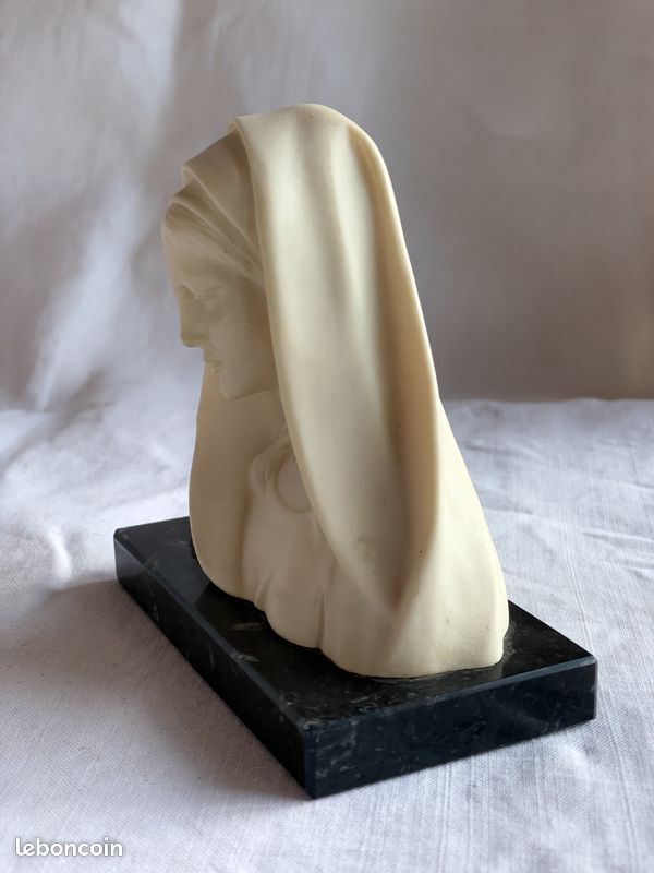 Buste Vierge Marie 28 cm marbre | vente en ligne sur