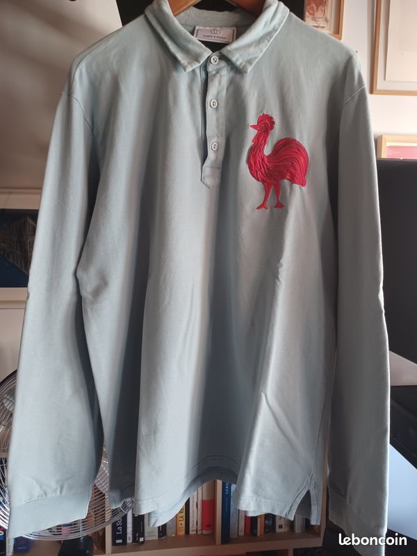 Maillot De Rugby équipe De France 1905 - Sports D'Epoque, Blanc, Taille S, Neuf Sans étiquette