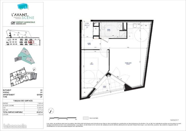 Appartement 2 pièces 48 m²