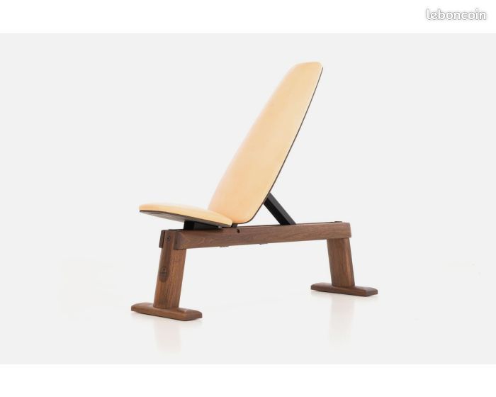 NOHRD WeightBench – Banc de musculation noyer cuir, sous garantie (image 1)