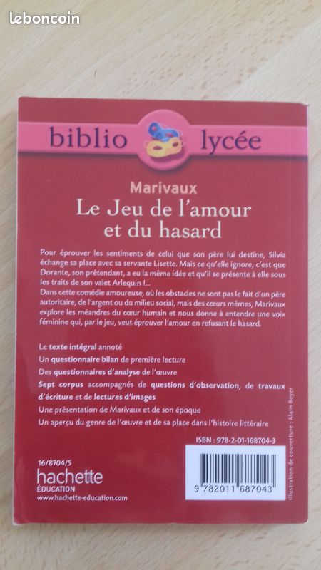 Le jeu de l'amour et du hasard - Marivaux (image 2)