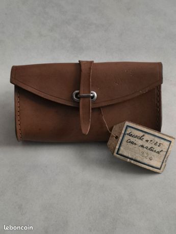 ANCIENNE SACOCHE, TROUSSE à outils en cuir, selle porte bagage de vélo ancien. EUR 30,00 - FR