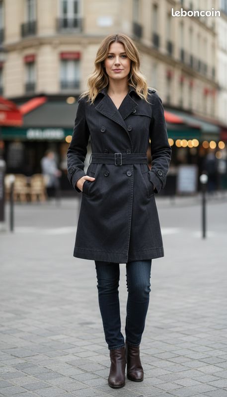 🖤 Trench Comptoir des Cotonniers noir – intemporel & structuré ✨ (image 1)