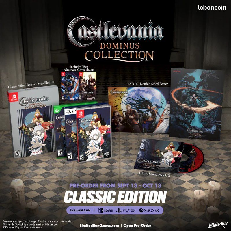 Castlevania Dominus Collection – Nintendo Switch – Limited Run Games LRG# 251 – 3 variants - Jeux vidéo