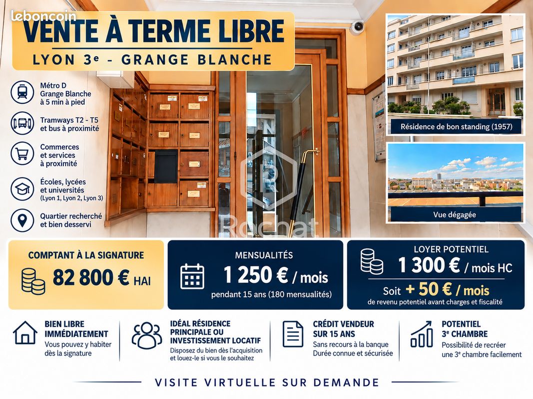 Appartement 4 pièces 79 m² · à Lyon · 79 m² · 82 800 €
