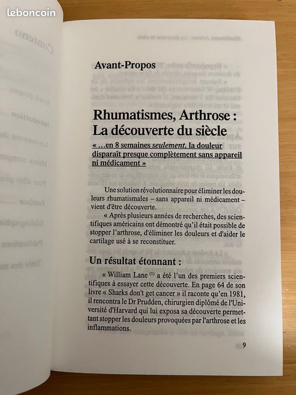 Livre ''Rhumatisme, Arthrose: La découverte du siècle'', R.Landis, Genève 1998 (image 6)