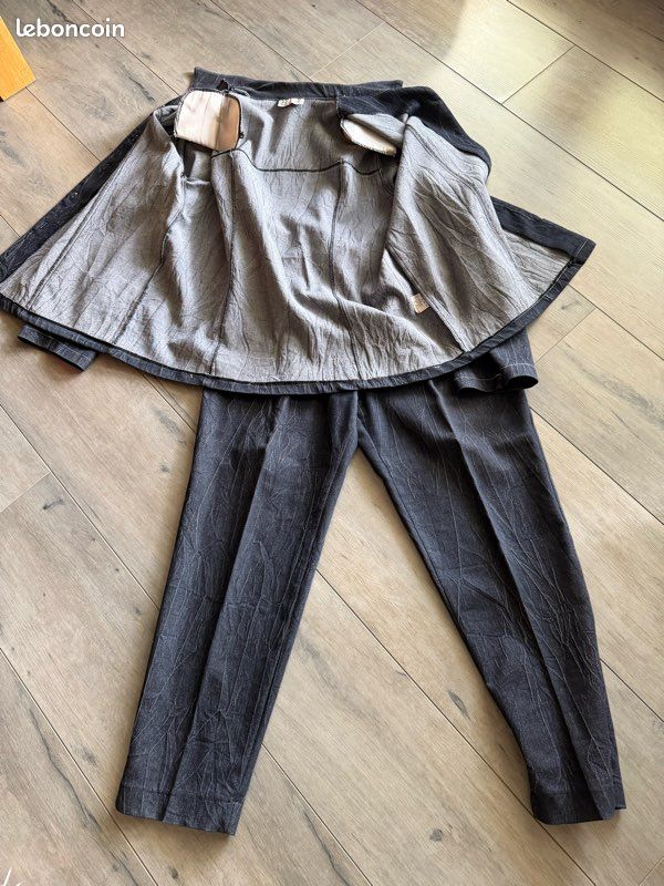 Ensemble veste pantalon taille élastique neuf 44 C&M Paris (image 13)
