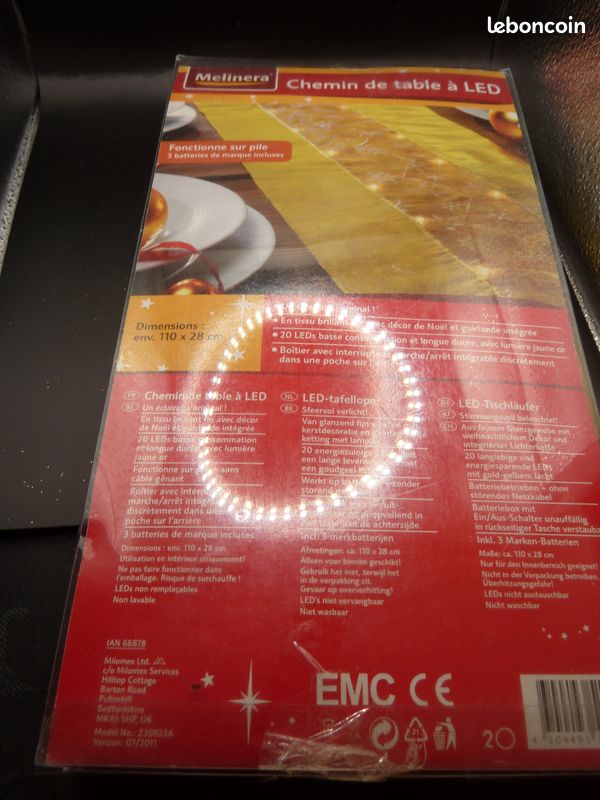 Chemin de table lumineux - 110*28 cm (image 4)