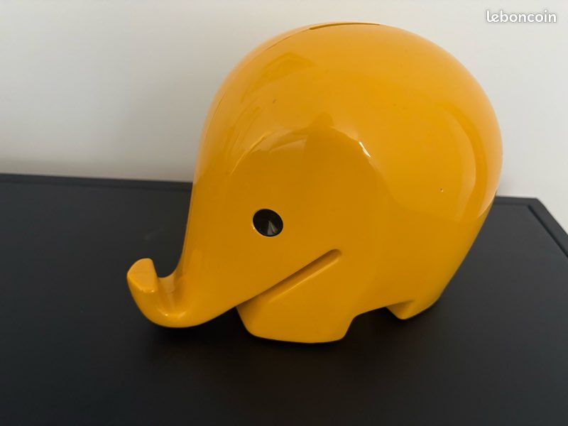 Tirelire éléphant En Résine Widdop & Co - Dimensions 9x12x8 Cm, Bouchon Amovible, Pour Enfants 3-12 Ans