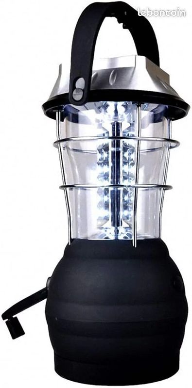 Lanterne De Camping Solaire à Manivelle - 36 LED, 3 Modes, Rechargeable, Lampe D'urgence