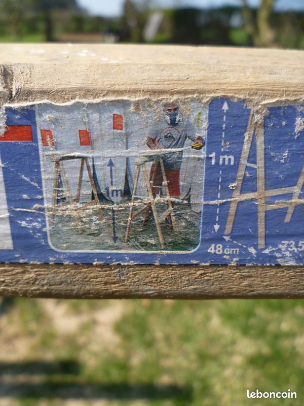 Treteaux bois ht 1.00m (image 6)
