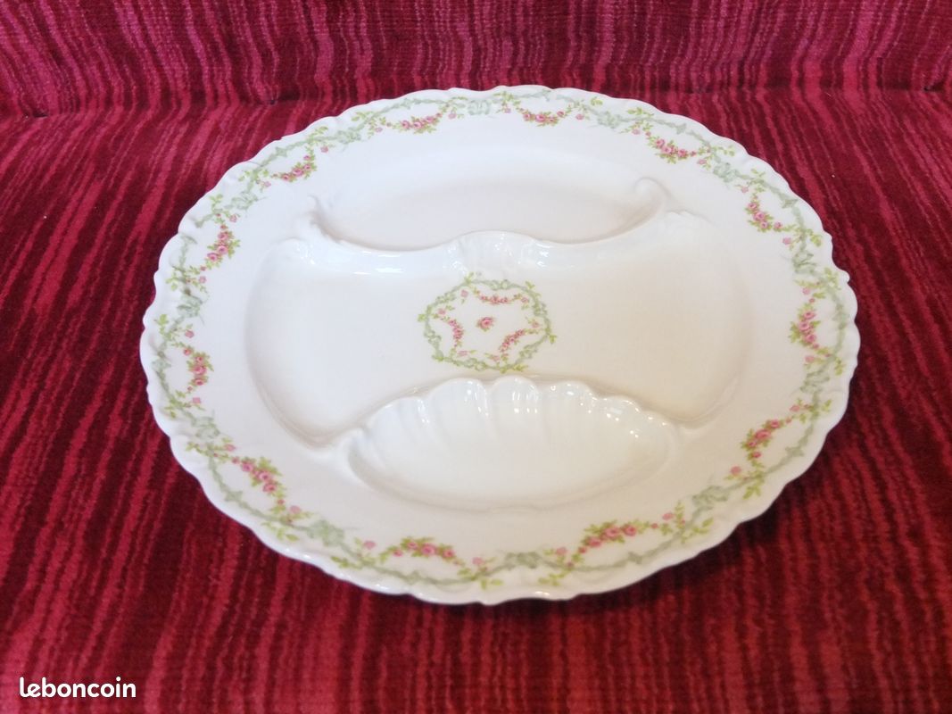 Assiettes à asperges, Limoges France (image 3)
