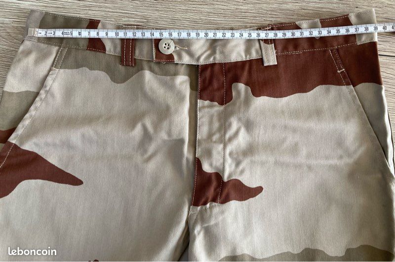 Short Militaire Armée Française Beige - Taille 80 - Année 1987