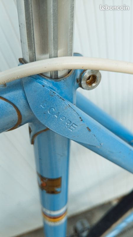 Cadre Vélo Course JC Blocher Acier - Fabrication Artisanale - Bleu - Fourche Incluse