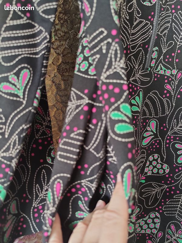 Robe Noire Gudrun Sjoden Manches Courtes - Taille XL, Coton - Occasion En Excellent état