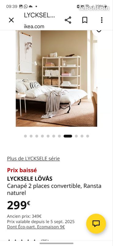 Canapé BZ Ikea (image 3)