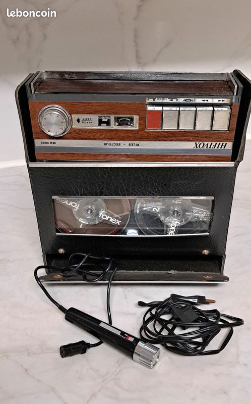 Magnifique Magnetophone Cassette Vintage GRUNDIG C200 + Micro + Housse - Photo, audio & vidéo