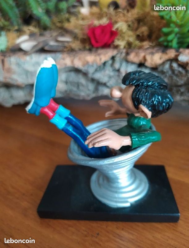 Figurine Gaston Lagaffe Plastoy 2004 - Siège à Ressort - Édition Spéciale SDCC Neuf Sous Blister