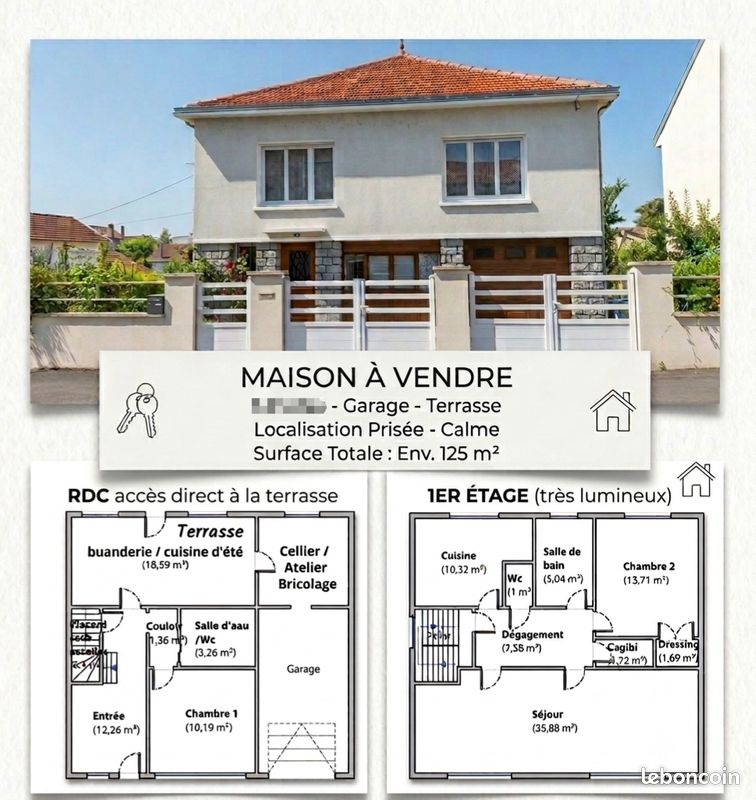 Maison 3 pièces 125 m² · à Limoges · 125 m² · 229 900 €