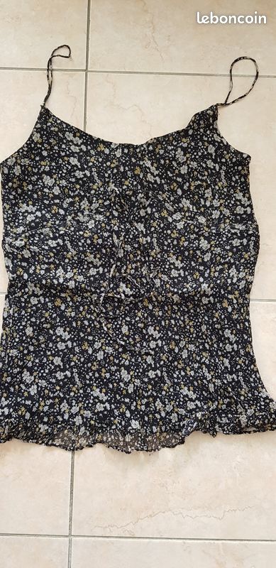 Top à Bretelles ZARA BASIC Noir - Taille M (38), Occasion En Très Bon état