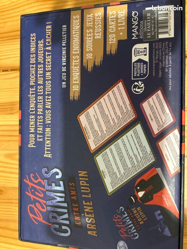 Jeu Petits crimes entre amis Arsène lupin (image 2)